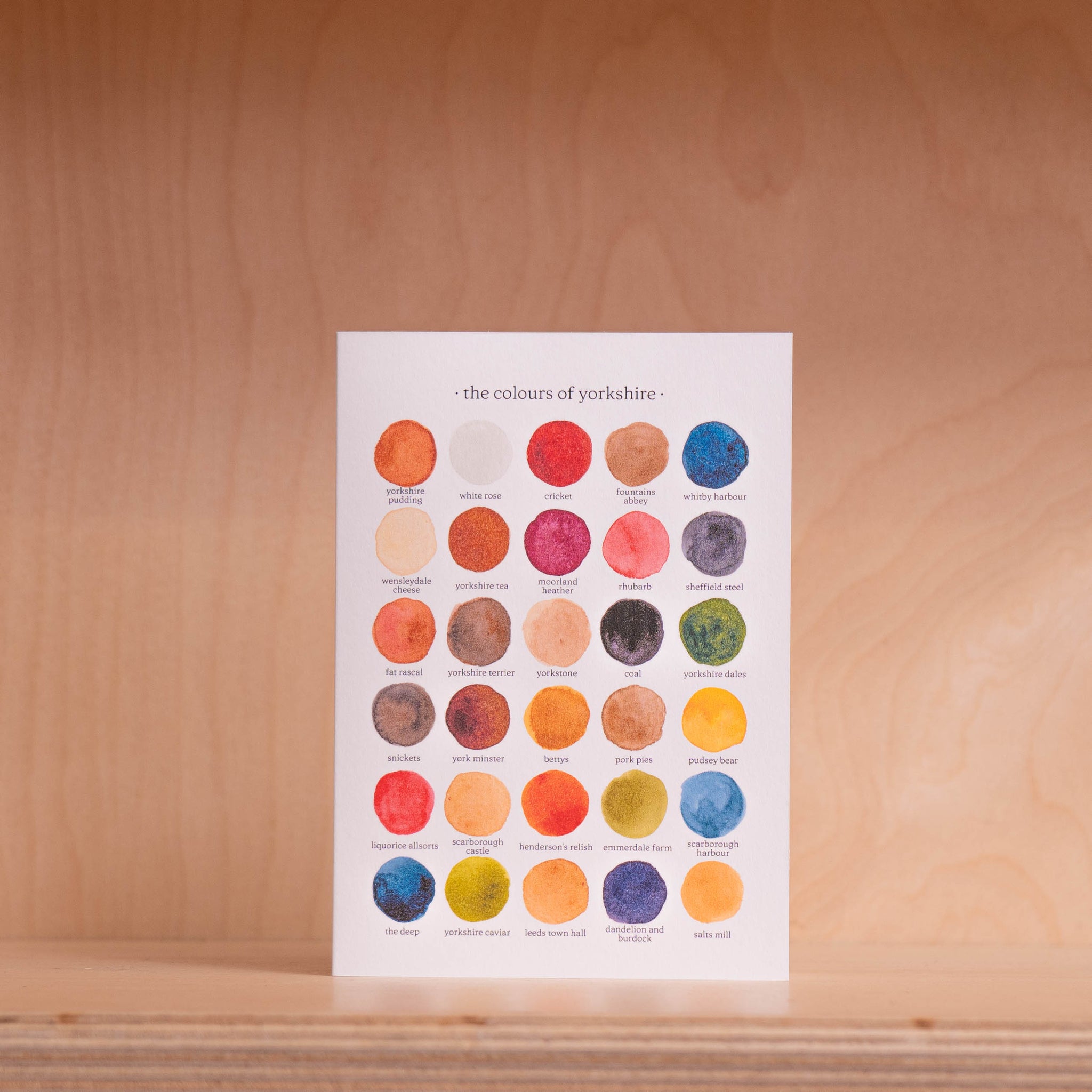 By Tilly - The Colours of Yorkshire - Greetings Card
