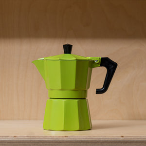 Pezzetti Aluminium 3 Cup Moka Pot - Green