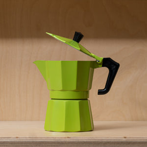 Pezzetti Aluminium 3 Cup Moka Pot - Green